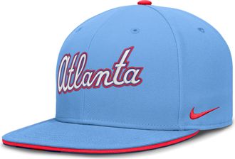 Nike Atlanta Braves City Connect True Nike Mens Dri-FIT MLB Fitted Hat in Blue | NB180K2RAW-1JW