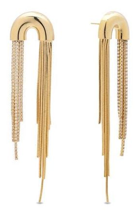 Eye Candy Los Angeles Annika Fringe Drop Earrings in Gold at Nordstrom Rack