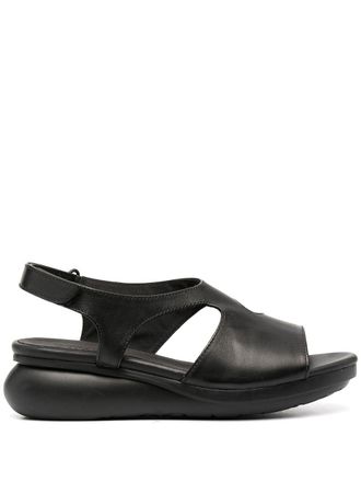 Camper Balloon cut-out leather sandals - Black