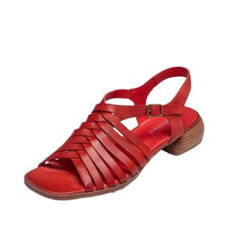 Antelope Womens Leni Open Toe Woven Leather Sandals In Red