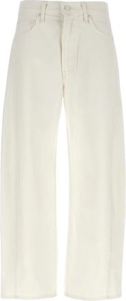 Mother The Full Pipe Ankle - Dames - Loose Fit Jeans - Wit - W28 - Katoen - Jeans