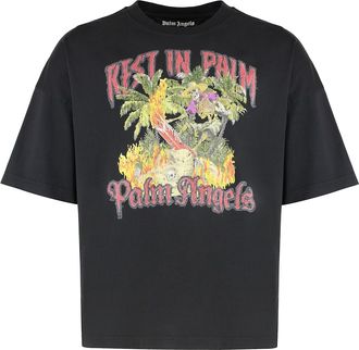 Palm Angels T-shirt In Cotton With Print