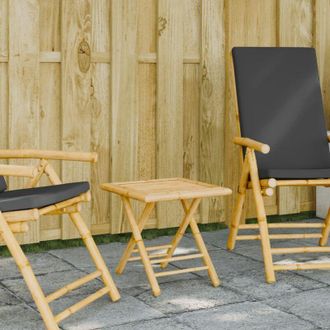 vidaXL Tavolo da Giardino Pieghevole 45x45x45 cm Bamb&ugrave; - Vidaxl