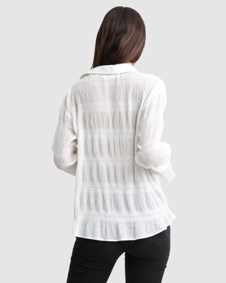 Belle & Bloom Yoko Shirred Chiffon Blouse