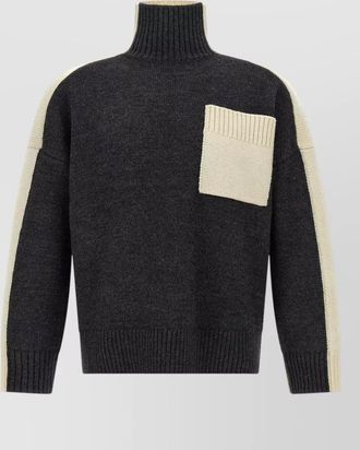 J.W.Anderson two tone high-neck jumper