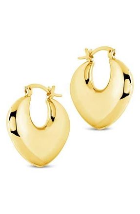Sterling Forever Kylie Chunky Tube Hoop Earrings in Gold at Nordstrom Rack