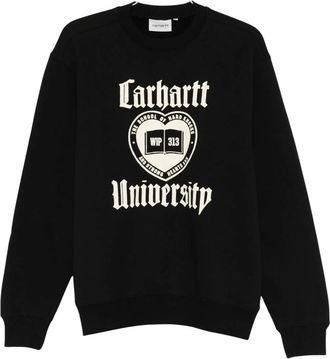 Carhartt Work in Progress Schooling Sweatshirt - Heren - Sweatshirts - Zwart - S - Katoen - Hoodies & sweatvesten