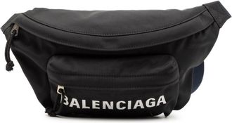 Balenciaga Black Blue Nylon Sling Bag (Pre-Owned)