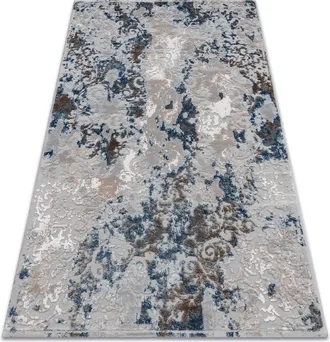 RugsX Tappeto Acrilico Vals 6744 Astrazione Vintage Grigio / Blu Grey 80x300 Cm