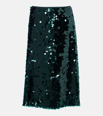 Vince Lucite sequined midi skirt