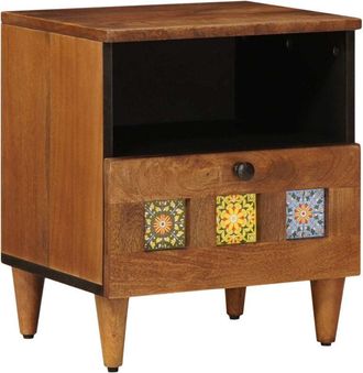 vidaXL Bedside Cabinet Brown 40 x 33 x 46 cm Solid Mango Wood vidaXL
