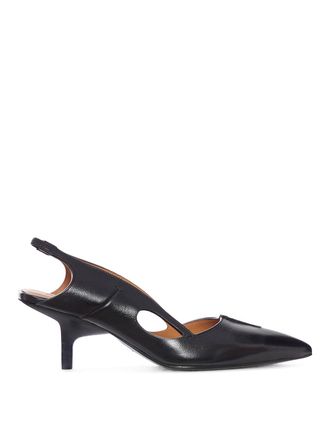 CAPASA MILANO Leather Slingback With Cut-Out Details