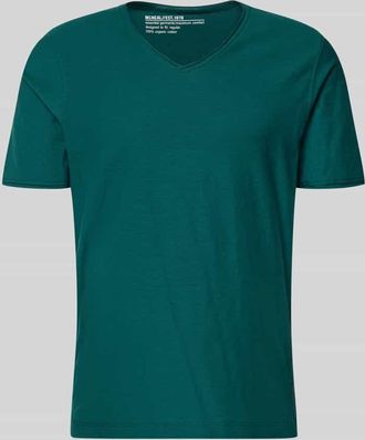 Mc Neal Regular Fit T-Shirt mit V-Ausschnitt in Bottle, Gr&ouml;&szlig;e XXXL