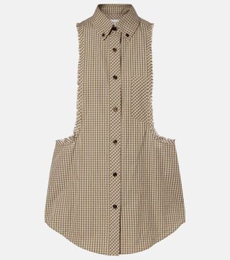 Versace Checked cotton shirt