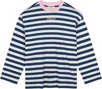 STIEGLITZ Stieglitz - Alberta Skate Longsleeve - Dames - Tops - Blauw - Maat: M Katoen