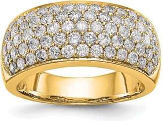 Diamond2Deal 14k Gold Lab Grown Diamond Wedding Band Ring 1.62Ct Clarity- VS Color- D-E