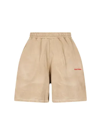 Cultura Relaxed Fit Shorts with Elastic Waistband and Subtle Branding