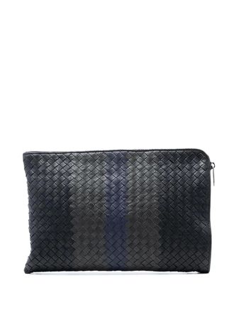 Bottega Veneta 2012-2025 Tricolor Nappa Intrecciato clutch bag - Black
