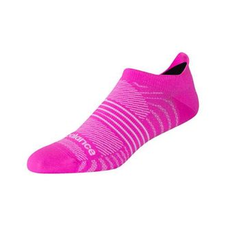 New Balance Unisex Pro Run Tab Socks 1 Pair in Pink/White Nylon, size X-Large