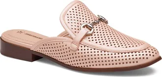 Johnston & Murphy Ali Perforated Bit Mule in Blush Pearlized Glove Leather at Nordstrom, Size 7.5