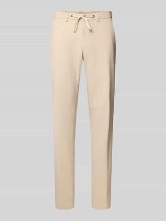 Digel Slim Fit Hose mit Tunnelzug in Beige, Gr&ouml;&szlig;e 26