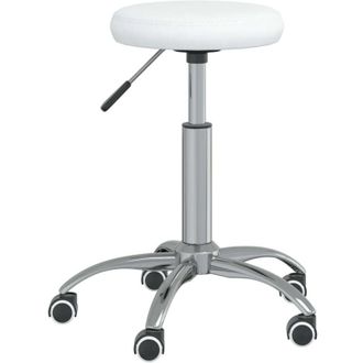 vidaXL Silla de comedor de cuero sintético blanco vidaXL