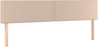 vidaXL Cabeceros 2 Unidades Cuero Sint&eacute;tico Capuchino 80x5x78/88 Cm Vidaxl