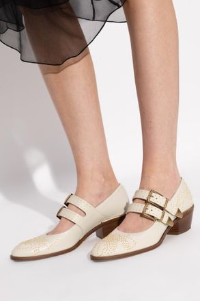 Chlo&eacute; Susan Heeled Shoes, Womens, Cream