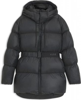 HUGO BOSS Puffer Jacket - Heren - Winterjassen - Zwart - L - Leer - Jassen