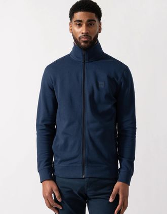 HUGO BOSS Mens BOSS Orange Zestart Mens Full Zip Sweatshirt - Open Blue 464 - Size: 42