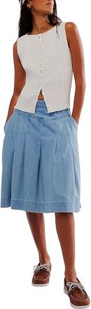 Free People Tilly Vest Womens T Shirt Ivory : LG (Womens 12-14), Cotton