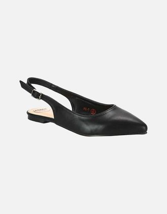 XY London Womens XY London Womens/Ladies Mindy Sling Back Ballerina Flats - Black - Size: 7