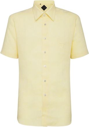Billionaire Boys Club Shirt Slim Fit - Heren - Korte mouwen Overhemden - Geel - XS - Linnen - Overhemden