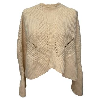 Isabel Marant Knitted Sweater in Ivory Cotton