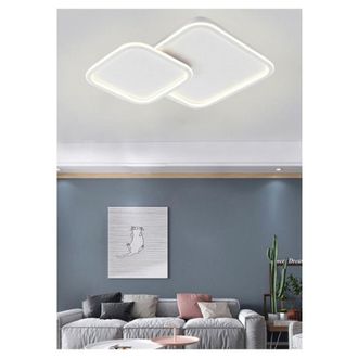 Trade Shop Trade Shop Traesio - Trade Shop - Plafoniera Lampadario Soffitto Led Design A 2 Rombi Bianco Moderno 60 W Pn-24-3c