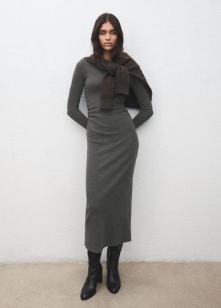 Mango Vestito maglia avvitato grigio - Donna - XXS - MANGO