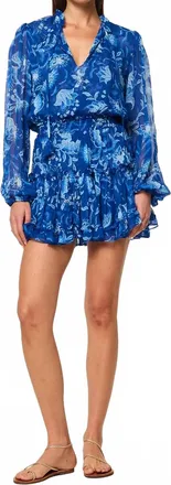 Misa Lorena Dress In Fiji Flora Blue