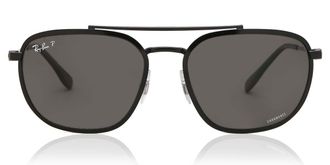 Ray-Ban RB3708 Asian Fit Polarized 002/K8 Mens Sunglasses Black Size 56