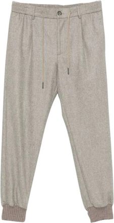 Tagliatore Heren, Broeken, Beige, Maat: XL Wol