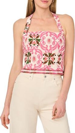Parker Tile Print Halter Top in Vanilla Cream at Nordstrom Rack, Size 10