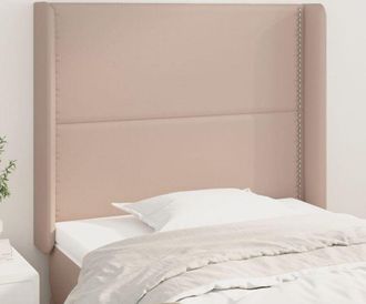 vidaXL Cabecero Con Orejas Cuero Sint&eacute;tico Capuchino 93x16x118/128 Cm Vidaxl