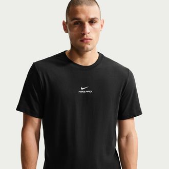Nike Mens Nike Pro Dri-FIT T-Shirt in Black | IH1947-010
