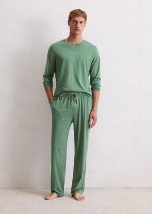 Marc O'Polo Lange Unterhose MARC OPOLO Mix N Match Cotton, Herren, Gr. XXL, winter sage, Jersey, Obermaterial: 100% Baumwolle, unifarben, Unterhosen Lange Unterho