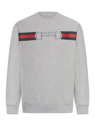Gucci COTTON JERSEY SWEATSHIRT WITH PRINTED LOGO - Gucci - Man