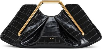 JW PEI Lila Croc Embossed Faux Leather Clutch in Black at Nordstrom