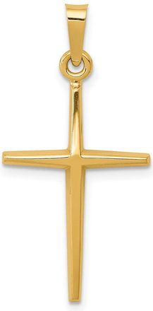 Diamond2Deal 14k Yellow Gold Polished Latin Cross Pendant