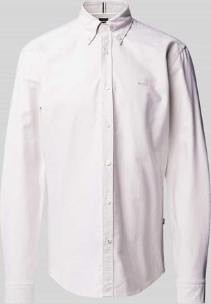 HUGO BOSS Regular Fit Business-Hemd mit Button-Down-Kragen Modell Roan in Sand, Größe XL