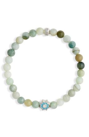 Anzie Jac+Jo Soul Marrakesh Beaded Stretch Bracelet in Green at Nordstrom, Size 7.5