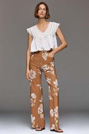 Maeve Colette Full-Length High-Rise Wide-Leg Pants by Maeve