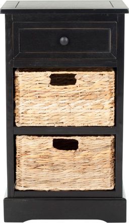 Safavieh Mesa auxiliar de madera de pino negro